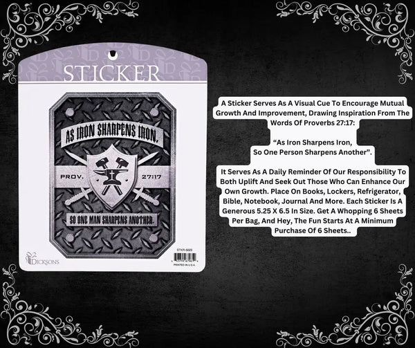 Sticker Iron Sharpens Iron Dicksons Inc