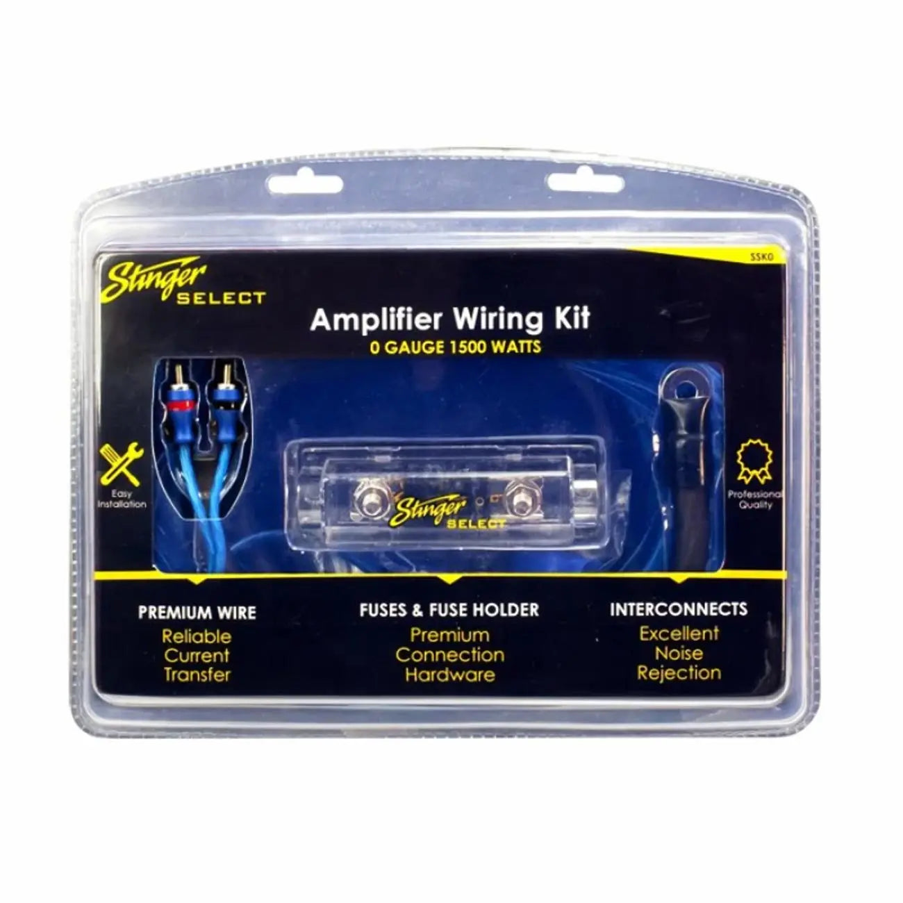 Stinger 0 Gauge Amplifier Wiring Kit Cca Cable - 1500 Watts STINGER