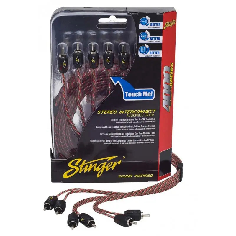 Stinger 17ft 4000 Series 6 Channel Rca's Directional Twisted STINGER