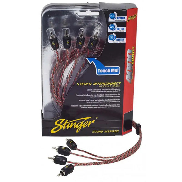 Stinger 20ft 4000 2ch Rca's Directional Twisted STINGER