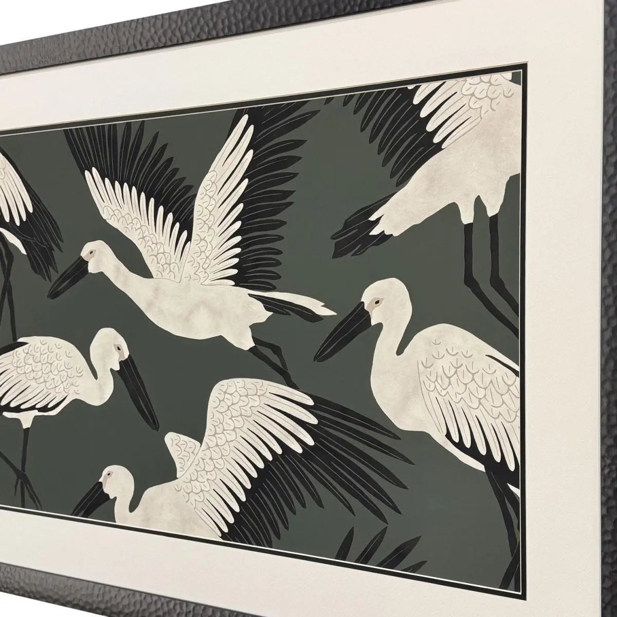 Stork Storm - Soar Black Framed Wall Art Homeroots Home Decor
