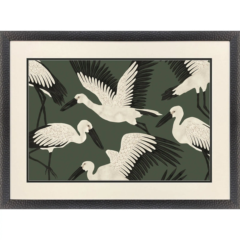 Stork Storm - Soar Black Framed Wall Art Homeroots Home Decor