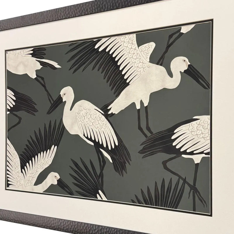 Stork Storm - Swoop Black Framed Wall Art Homeroots Home Decor