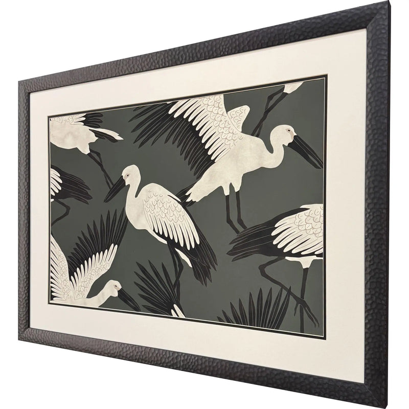 Stork Storm - Swoop Black Framed Wall Art Homeroots Home Decor