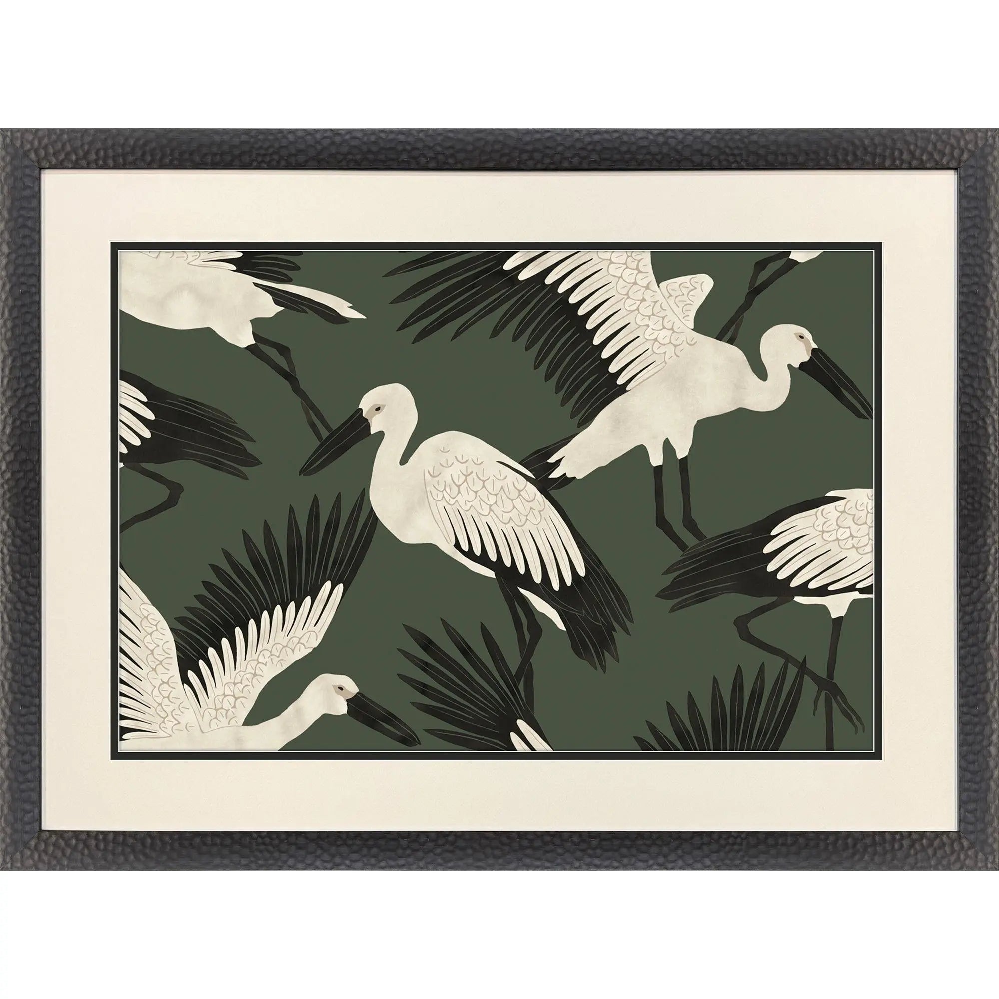 Stork Storm - Swoop Black Framed Wall Art Homeroots Home Decor