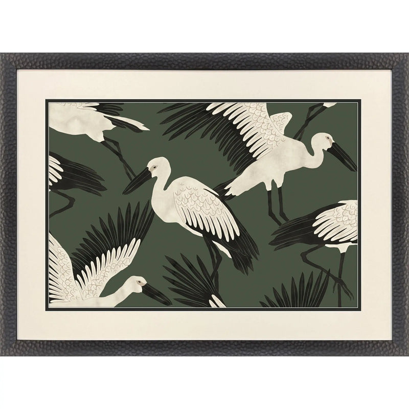 Stork Storm - Swoop Black Framed Wall Art Homeroots Home Decor