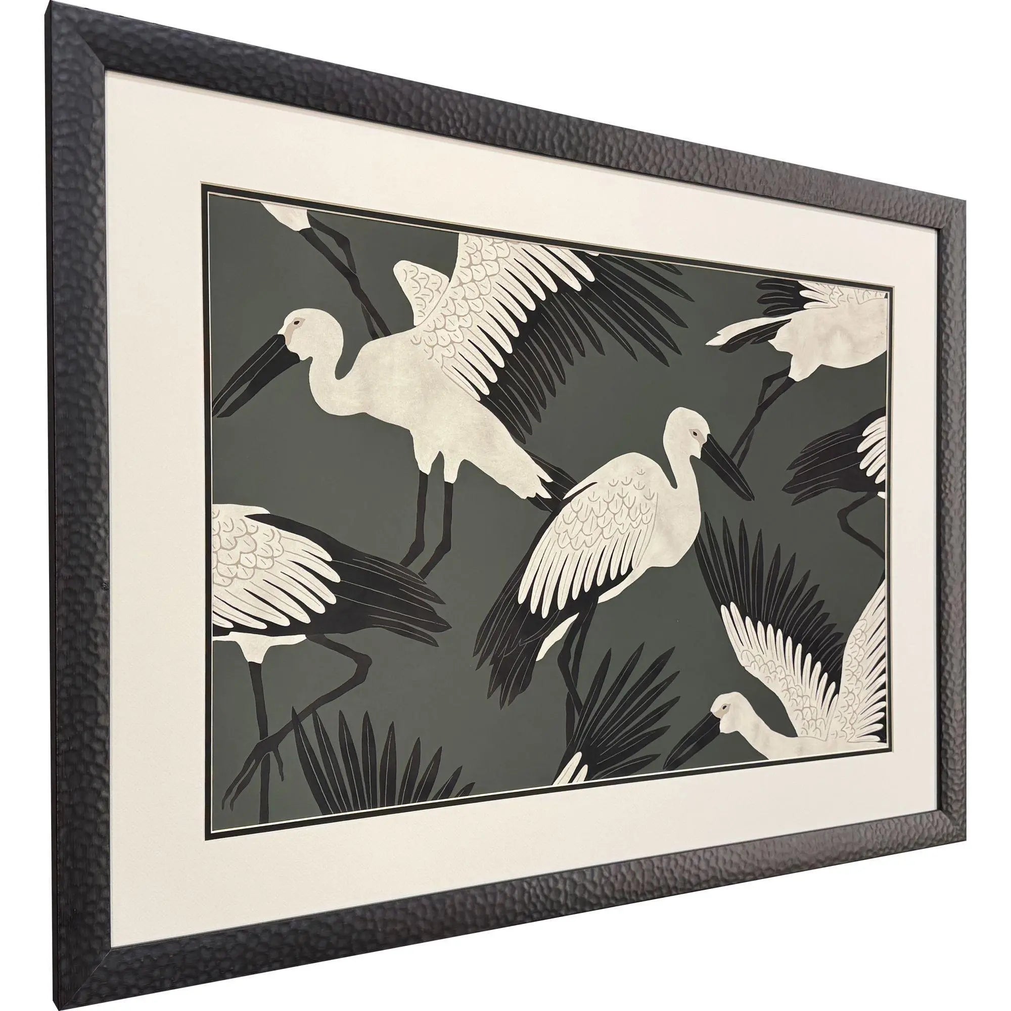 Stork Storm - Swoop Black Framed Wall Art Homeroots Home Decor