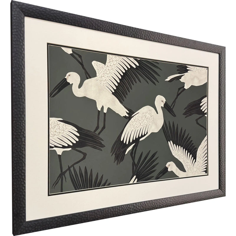Stork Storm - Swoop Black Framed Wall Art Homeroots Home Decor