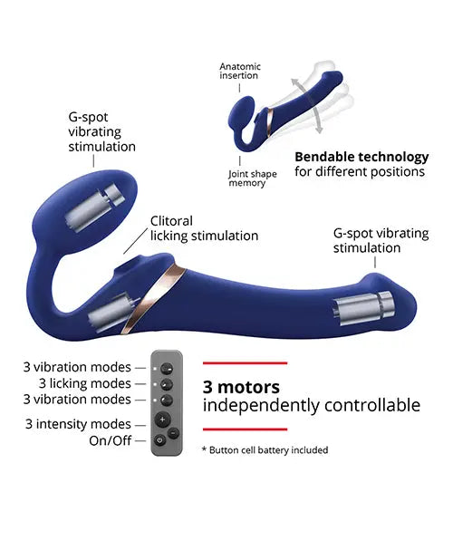 Strap On Me Multi Orgasm Bendable Strapless Strap On Medium - GreatEagleInc