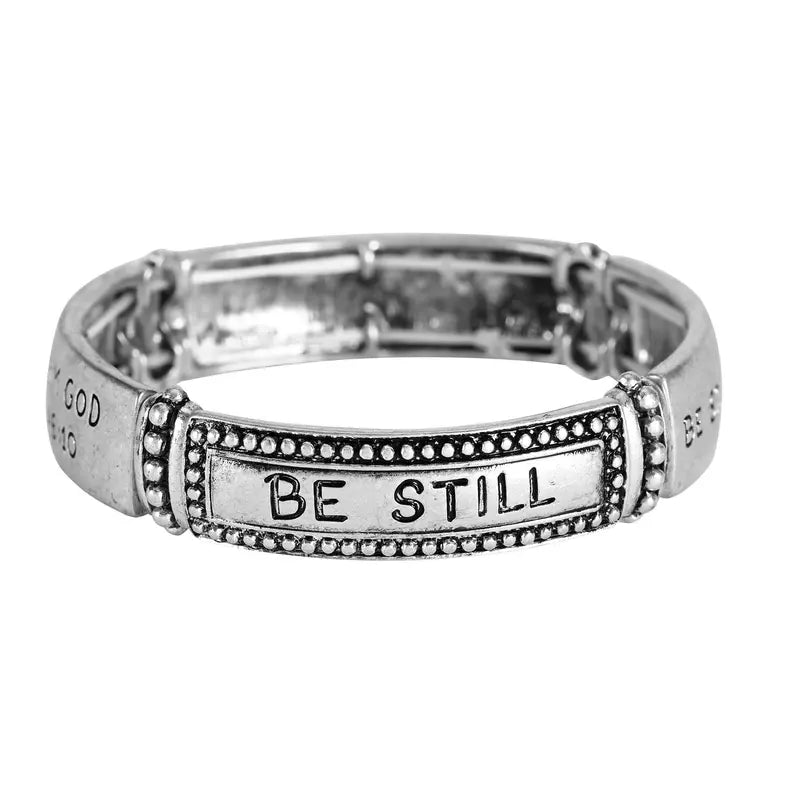 Stretch Bracelet Psalm 46:10 Tile Dicksons Inc