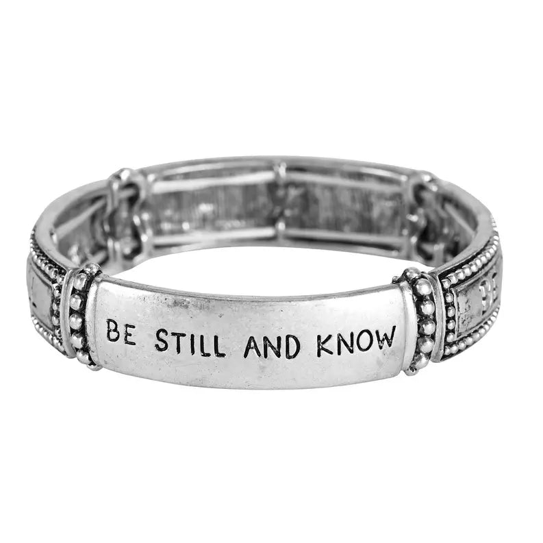 Stretch Bracelet Psalm 46:10 Tile Dicksons Inc