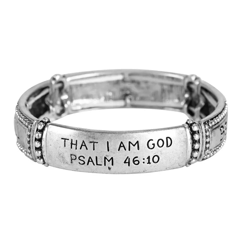Stretch Bracelet Psalm 46:10 Tile Dicksons Inc