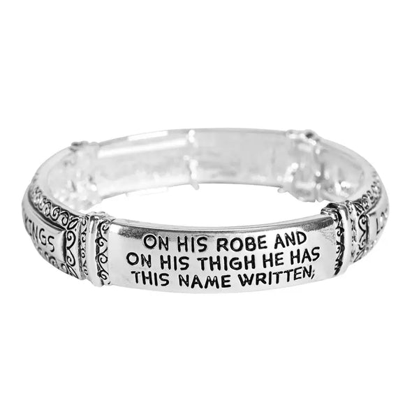 Stretch Bracelet Tile Revelation 19:16 Dicksons Inc