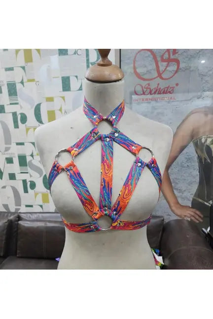 Stretchy Body Harness with Hardware Daisy Corsets