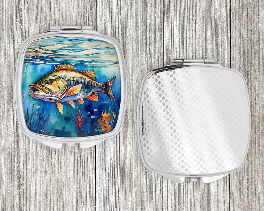 Striped Bass Compact Mirror Caroline's Treasures