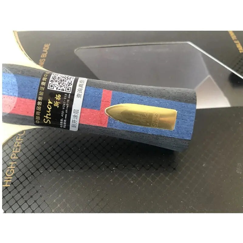Stuor 7Plys ALC Carbon Fiber Table Tennis Blade Ping Pong Racket Fast Attack Table Tennis Accessories Gold Logo