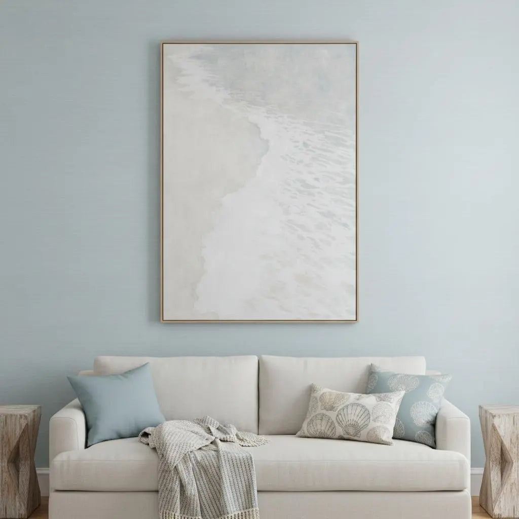 Subtle Interlude Hand Painted Light Brown Floater Frame Wall Art Homeroots Home Decor