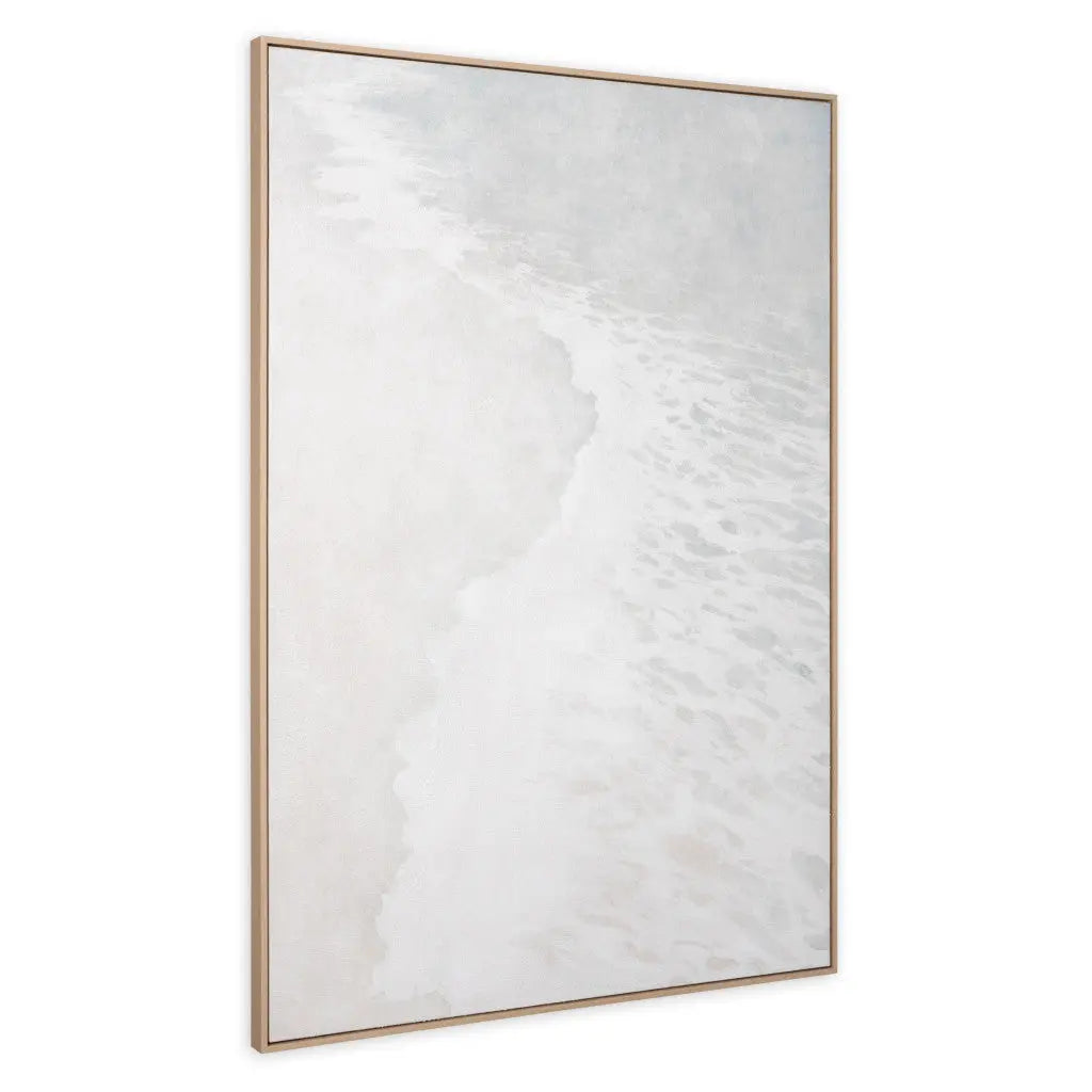 Subtle Interlude Hand Painted Light Brown Floater Frame Wall Art Homeroots Home Decor