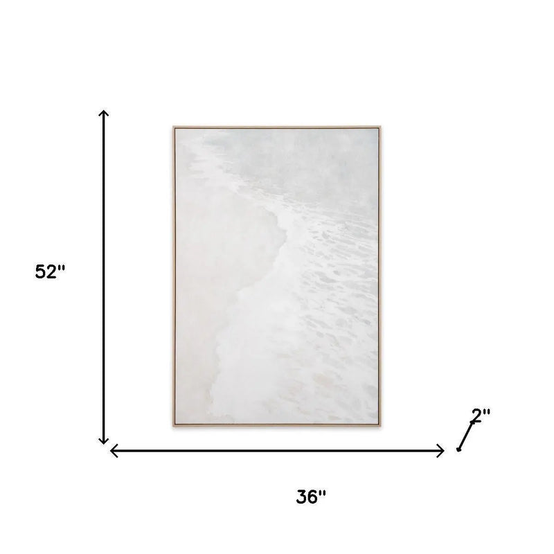 Subtle Interlude Hand Painted Light Brown Floater Frame Wall Art Homeroots Home Decor