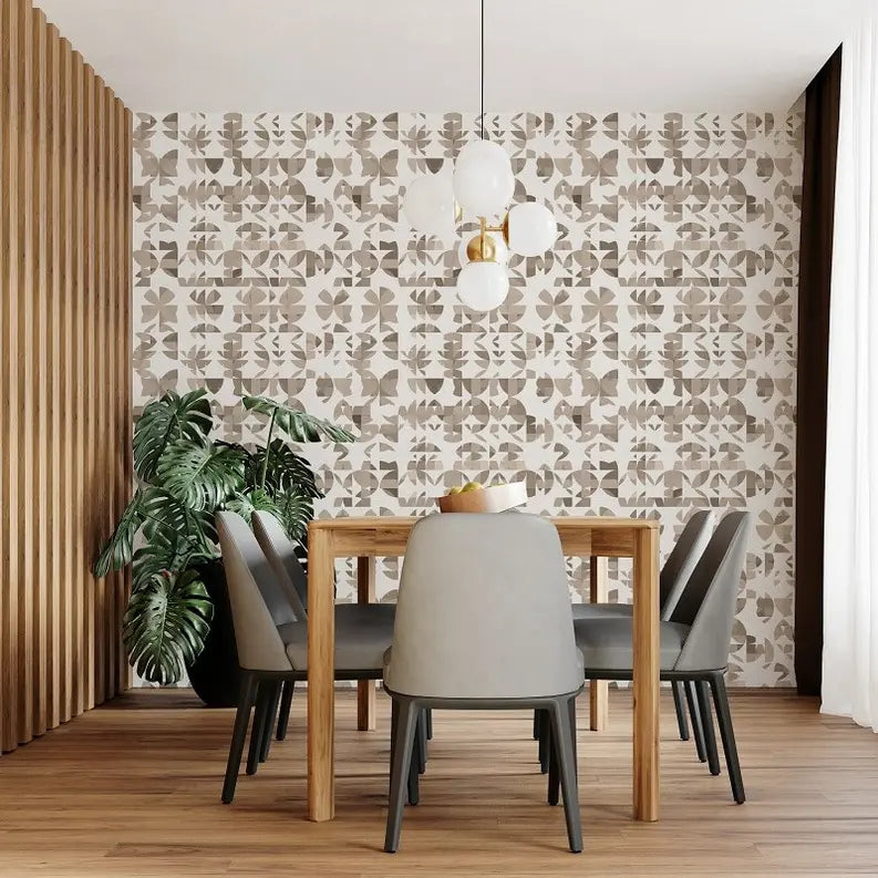 Succulent' Geometric Farmhouse Peel & Stick Wallpaper SBC-LTD