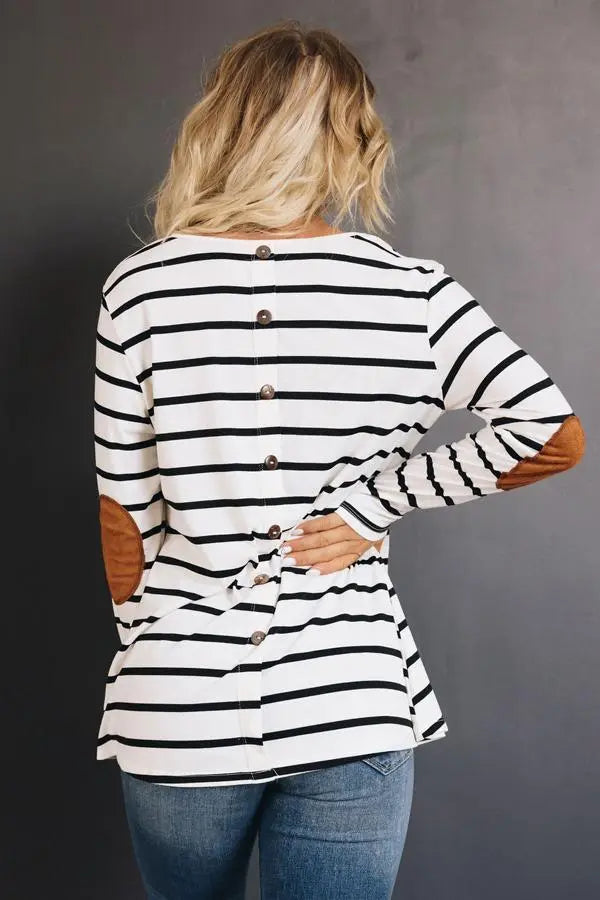 Sugar and Stripe Elbow Patch Tunic Stay Warm in Style