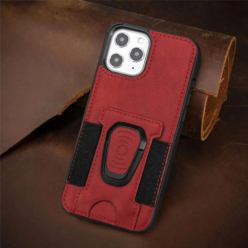 Suitable-for-iphone12-mobile-phone-case-magnetic-suction-car-multi-card-ring-bracket-four-corner-all-inclusive-iphone-protective-cover-GreatEagleInc-334208461