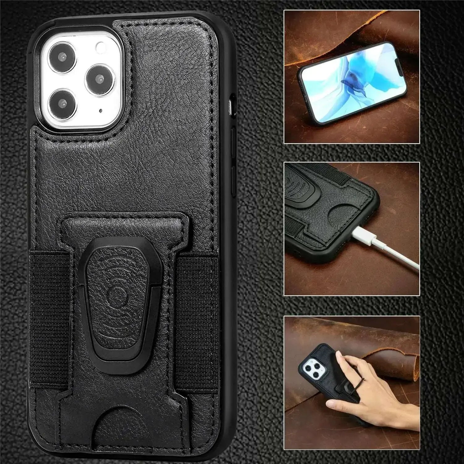 Suitable-for-iphone12-mobile-phone-case-magnetic-suction-car-multi-card-ring-bracket-four-corner-all-inclusive-iphone-protective-cover-GreatEagleInc-334208997