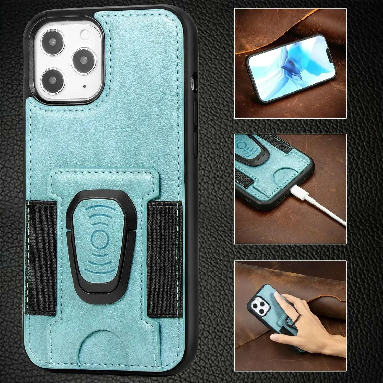 Suitable-for-iphone12-mobile-phone-case-magnetic-suction-car-multi-card-ring-bracket-four-corner-all-inclusive-iphone-protective-cover-GreatEagleInc-334209412