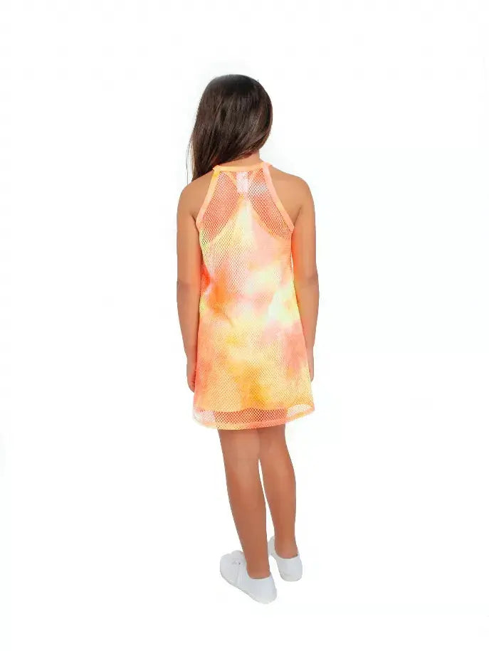 Sunburst Mesh Halter Dress Tru Luv