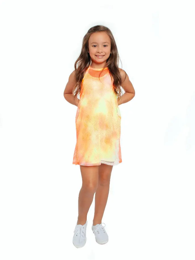Sunburst Mesh Halter Dress Tru Luv