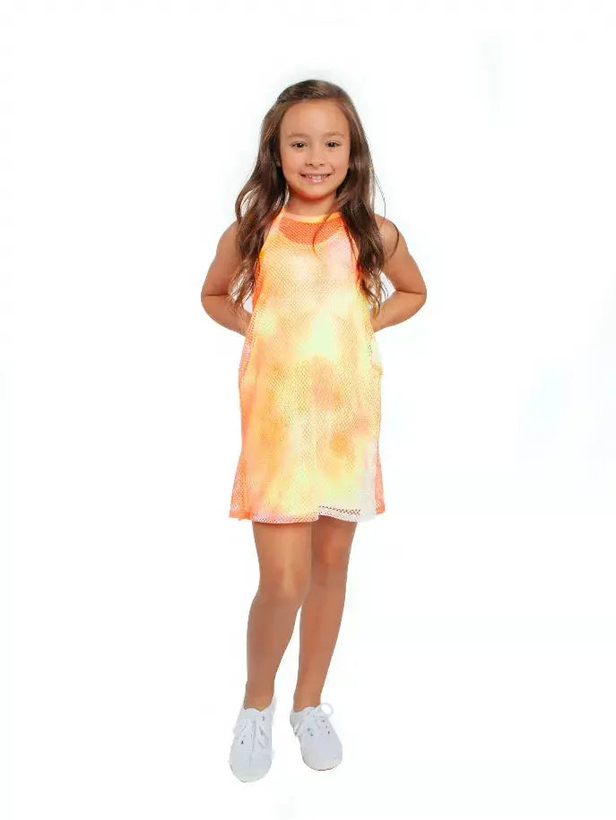 Sunburst Mesh Halter Dress Tru Luv