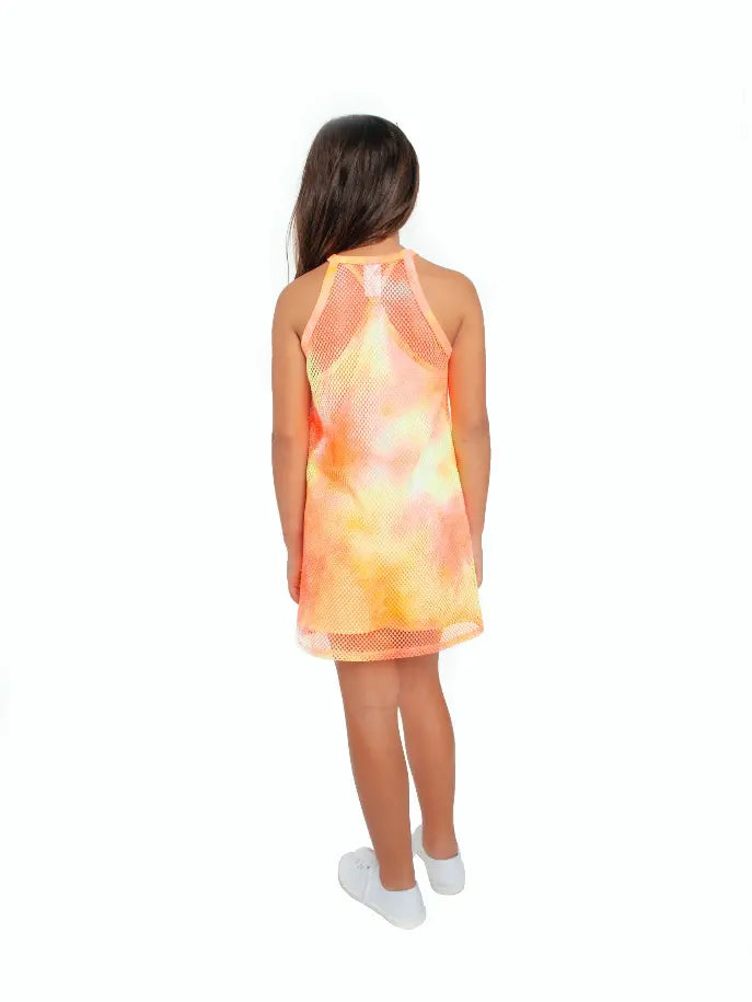 Sunburst Mesh Halter Dress Tru Luv