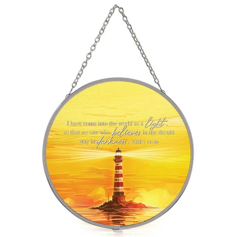 Suncatcher Lighthouse John 12:46 6in Dicksons Inc