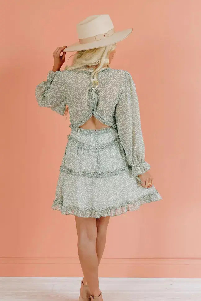Sunny Days Ruffle Dress Stay Warm in Style