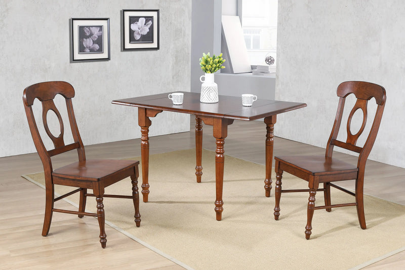 Sunset Trading Andrews 34-48" Rectangular Extendable Drop Leaf Dining Table | Chestnut Brown Wood | Seats 2, 4 Sunset Trading