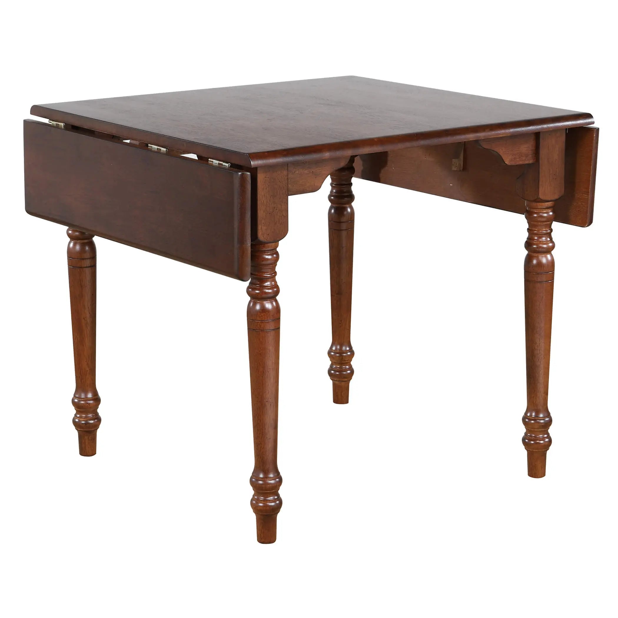 Sunset Trading Andrews 34-48" Rectangular Extendable Drop Leaf Dining Table | Chestnut Brown Wood | Seats 2, 4 Sunset Trading