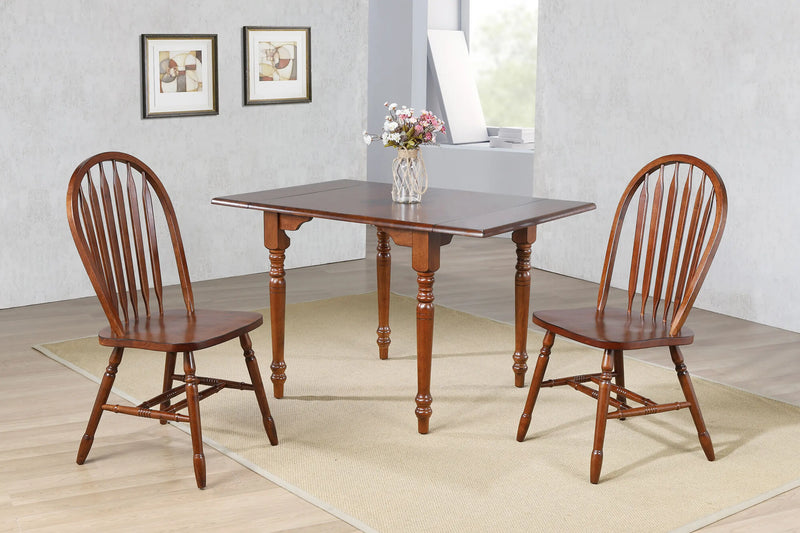 Sunset Trading Andrews 34-48" Rectangular Extendable Drop Leaf Dining Table | Chestnut Brown Wood | Seats 2, 4 Sunset Trading