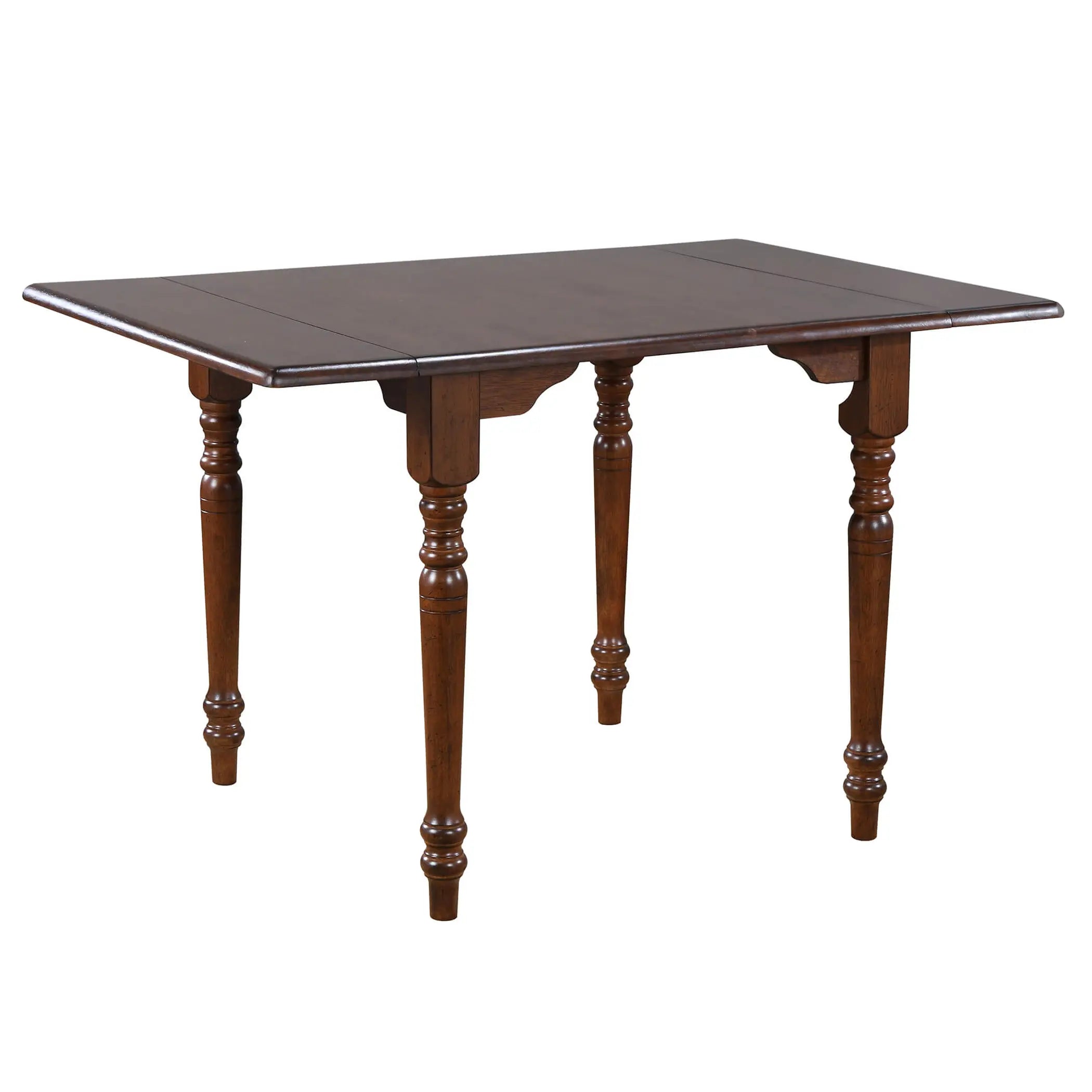 Sunset Trading Andrews 34-48" Rectangular Extendable Drop Leaf Dining Table | Chestnut Brown Wood | Seats 2, 4 Sunset Trading