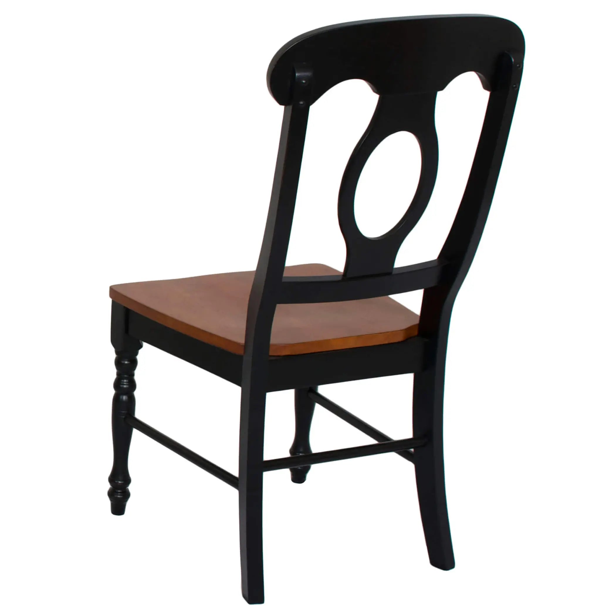 Sunset Trading Black Cherry Selections Napoleon Dining Chair | Antique Black and Cherry | Set of 2 Sunset Trading