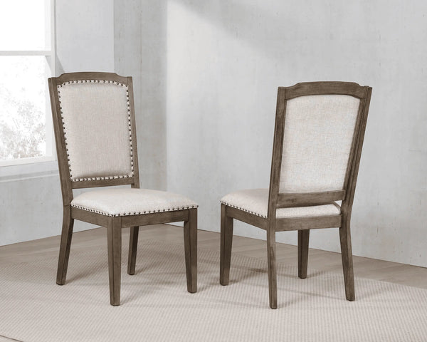 Sunset Trading Cali Upholstered Dining Chair with Nailheads | Set of 2 Sunset Trading