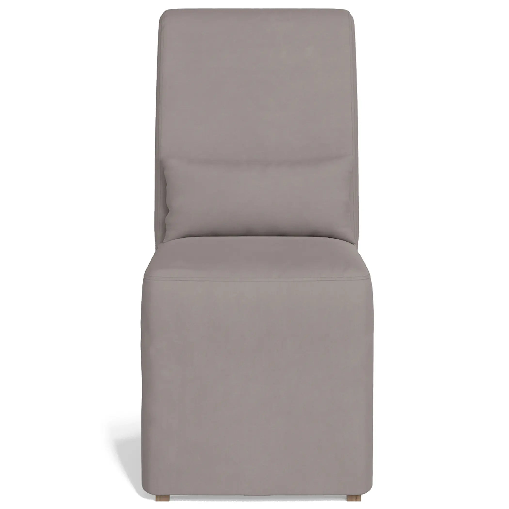Sunset Trading Newport Slipcovered Dining Chair | Performance Fabric Washable Water-Resistant Stain-Proof | Gray Sunset Trading
