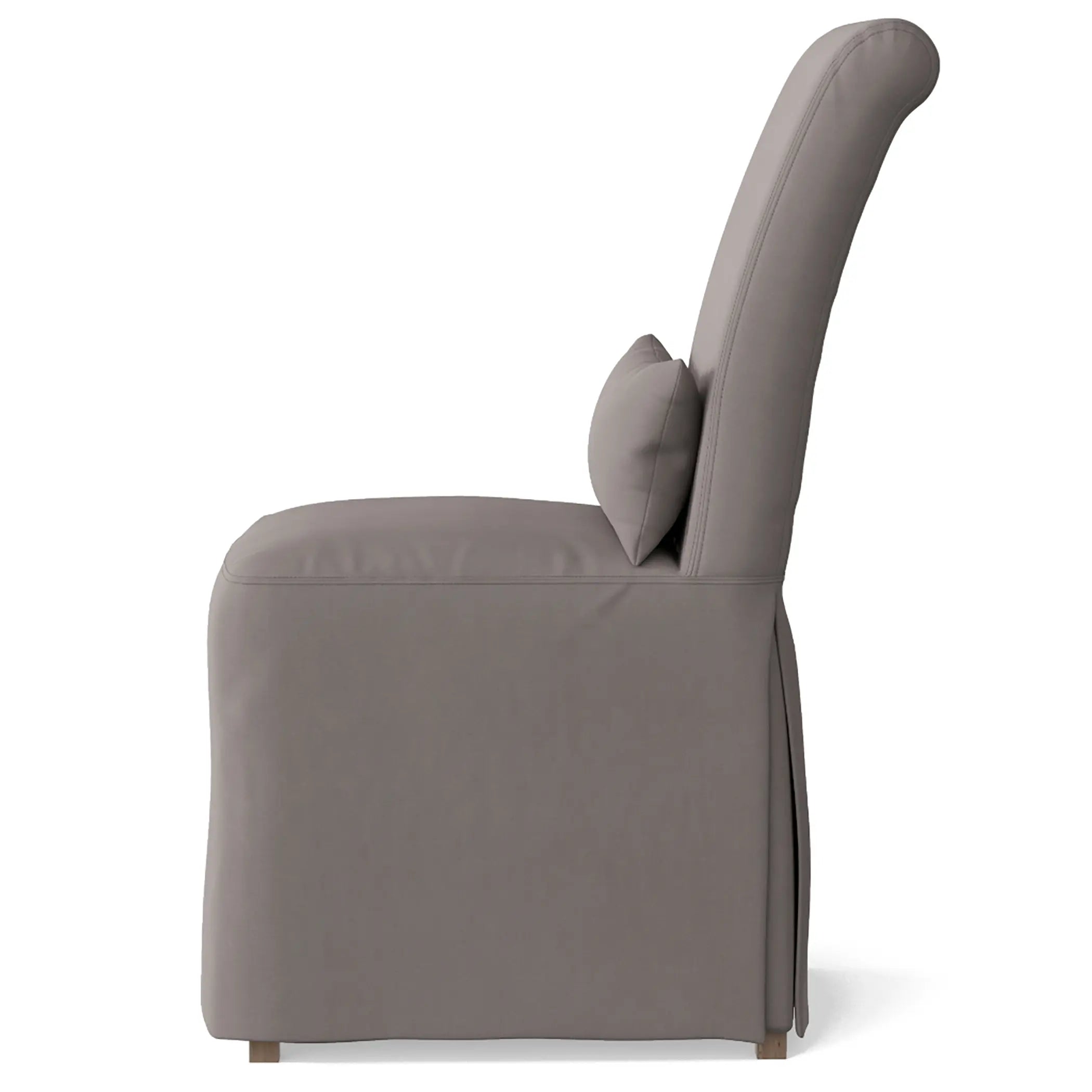 Sunset Trading Newport Slipcovered Dining Chair | Performance Fabric Washable Water-Resistant Stain-Proof | Gray Sunset Trading