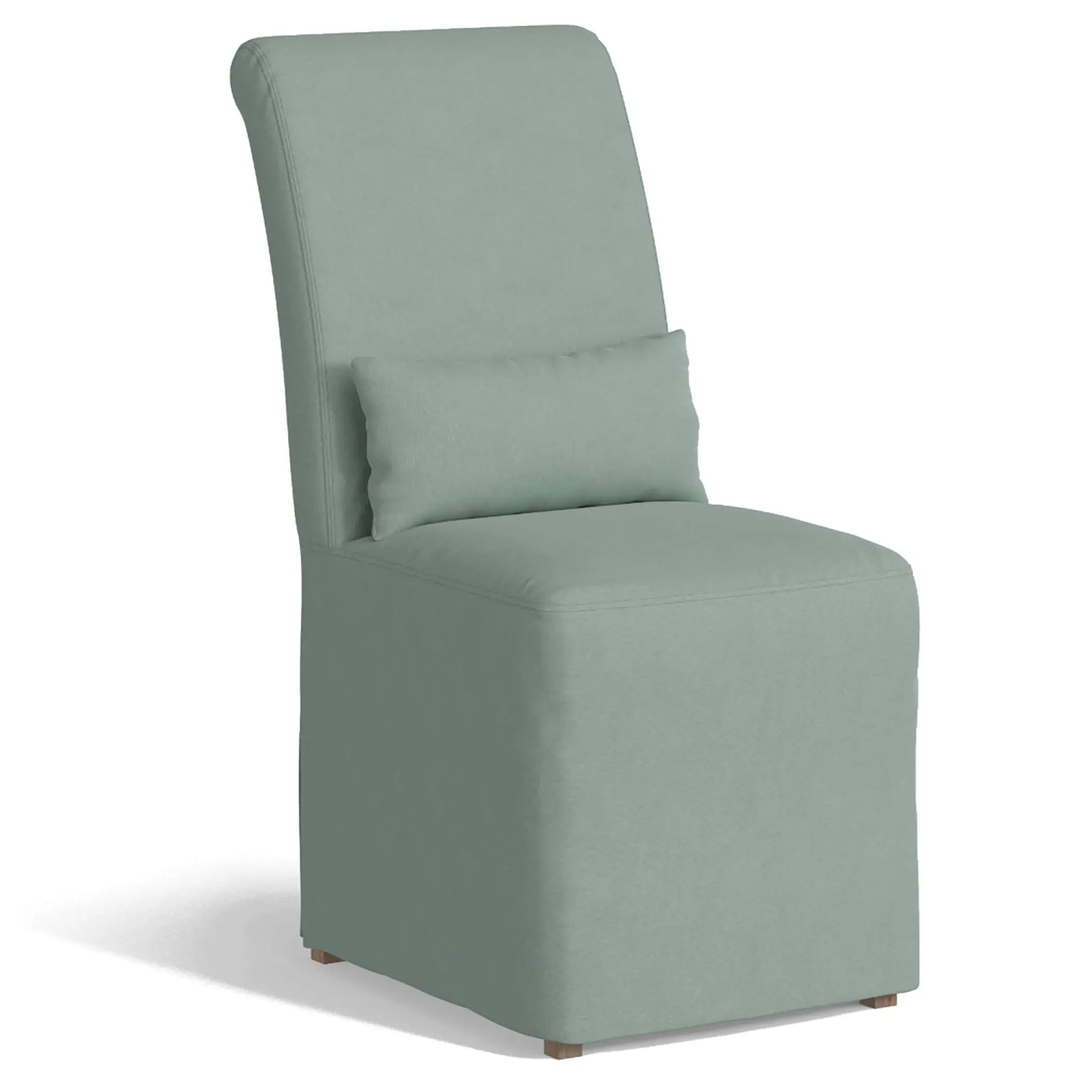 Sunset Trading Newport Slipcovered Dining Chair | Performance Fabric Washable Water-Resistant Stain-Proof | Ocean Blue Sunset Trading
