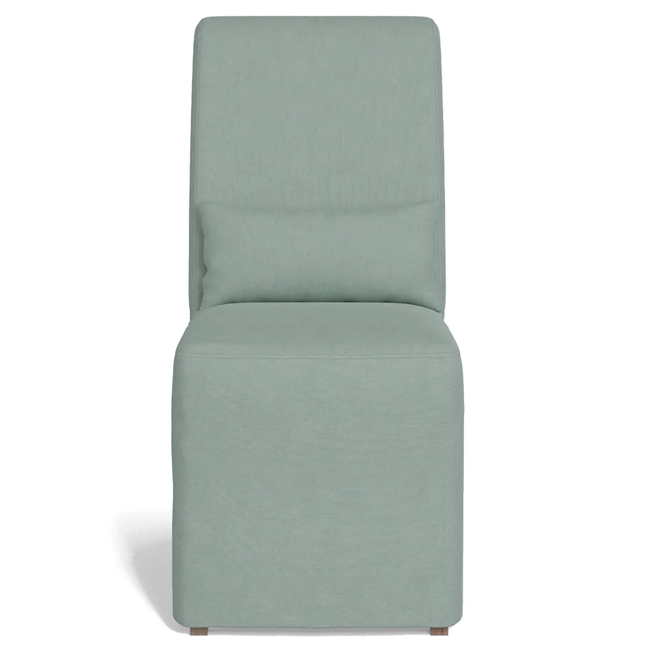 Sunset Trading Newport Slipcovered Dining Chair | Performance Fabric Washable Water-Resistant Stain-Proof | Ocean Blue Sunset Trading