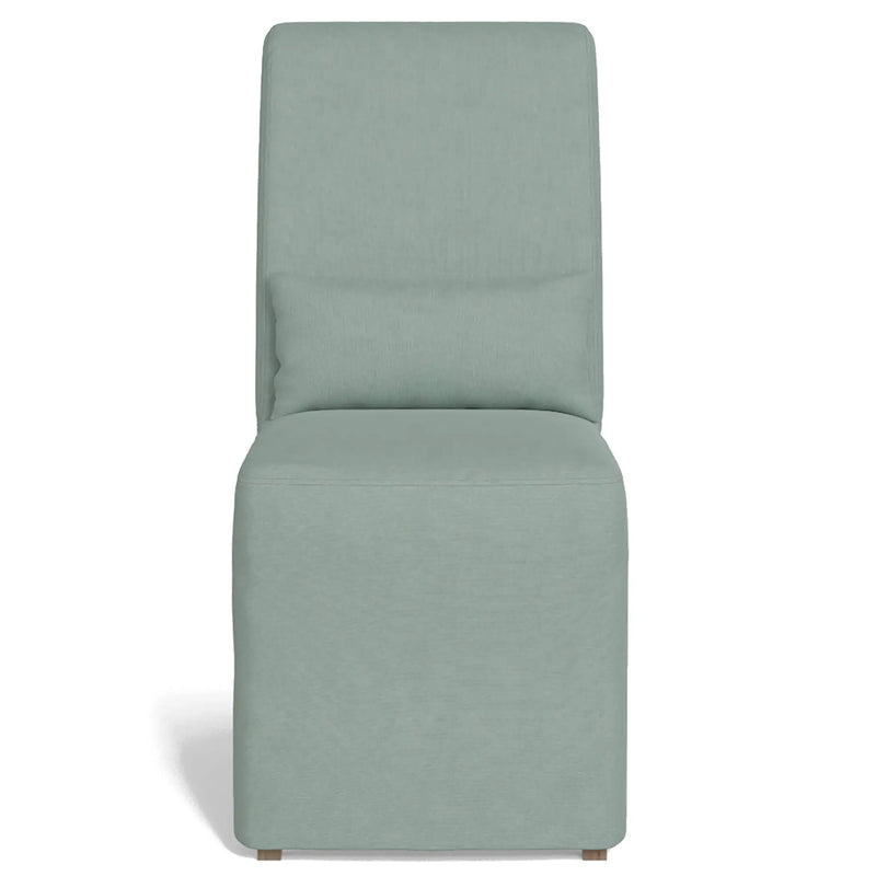 Sunset Trading Newport Slipcovered Dining Chair | Performance Fabric Washable Water-Resistant Stain-Proof | Ocean Blue Sunset Trading