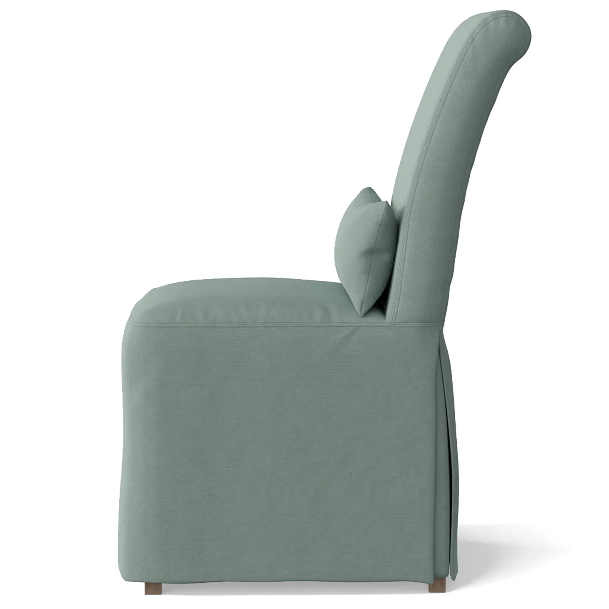 Sunset Trading Newport Slipcovered Dining Chair | Performance Fabric Washable Water-Resistant Stain-Proof | Ocean Blue Sunset Trading