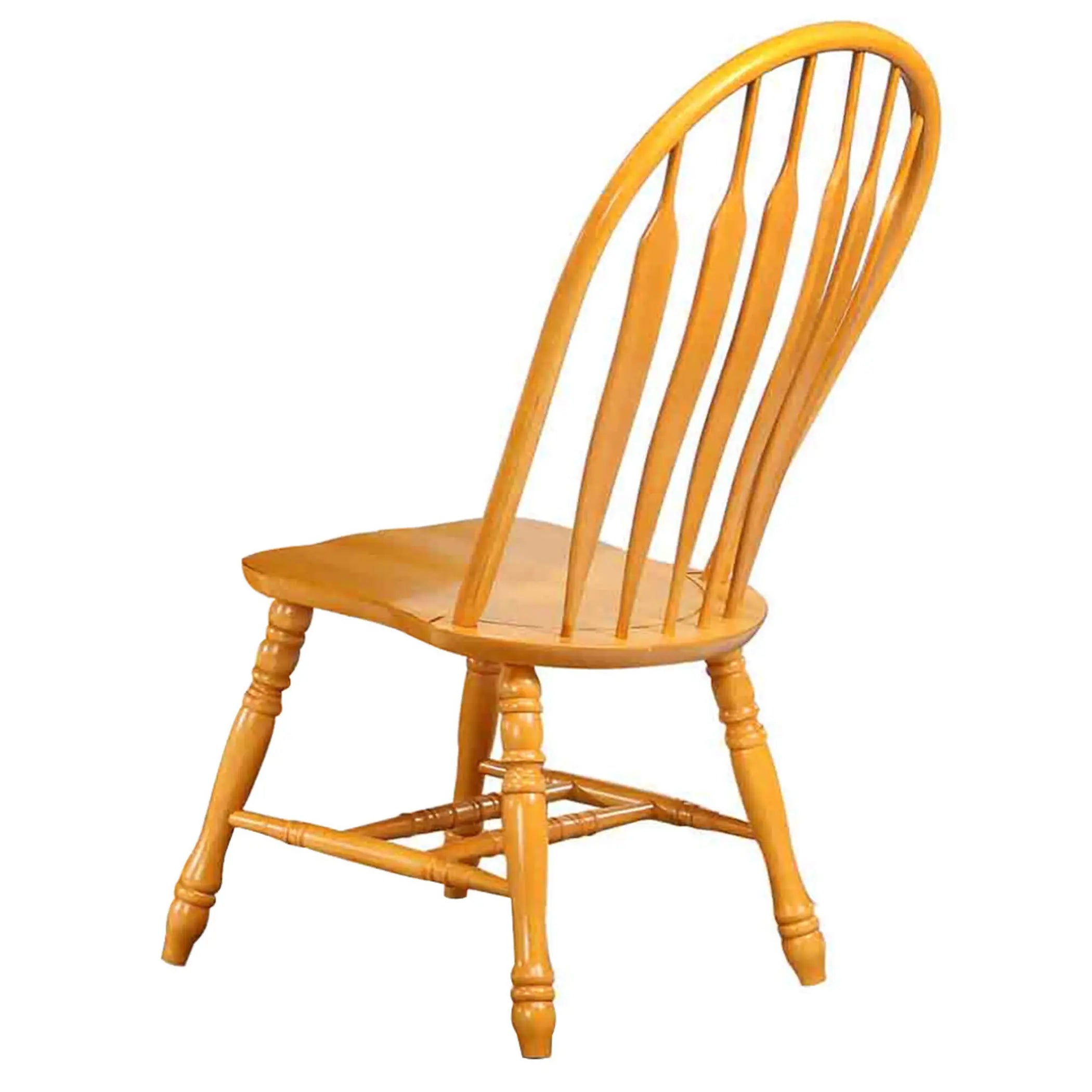 Sunset Trading Oak Selections Comfort Back Windsor Dining Side Chair | Light Oak Solid Wood | Set of 2 Fully Assembled Sidechairs Sunset Trading