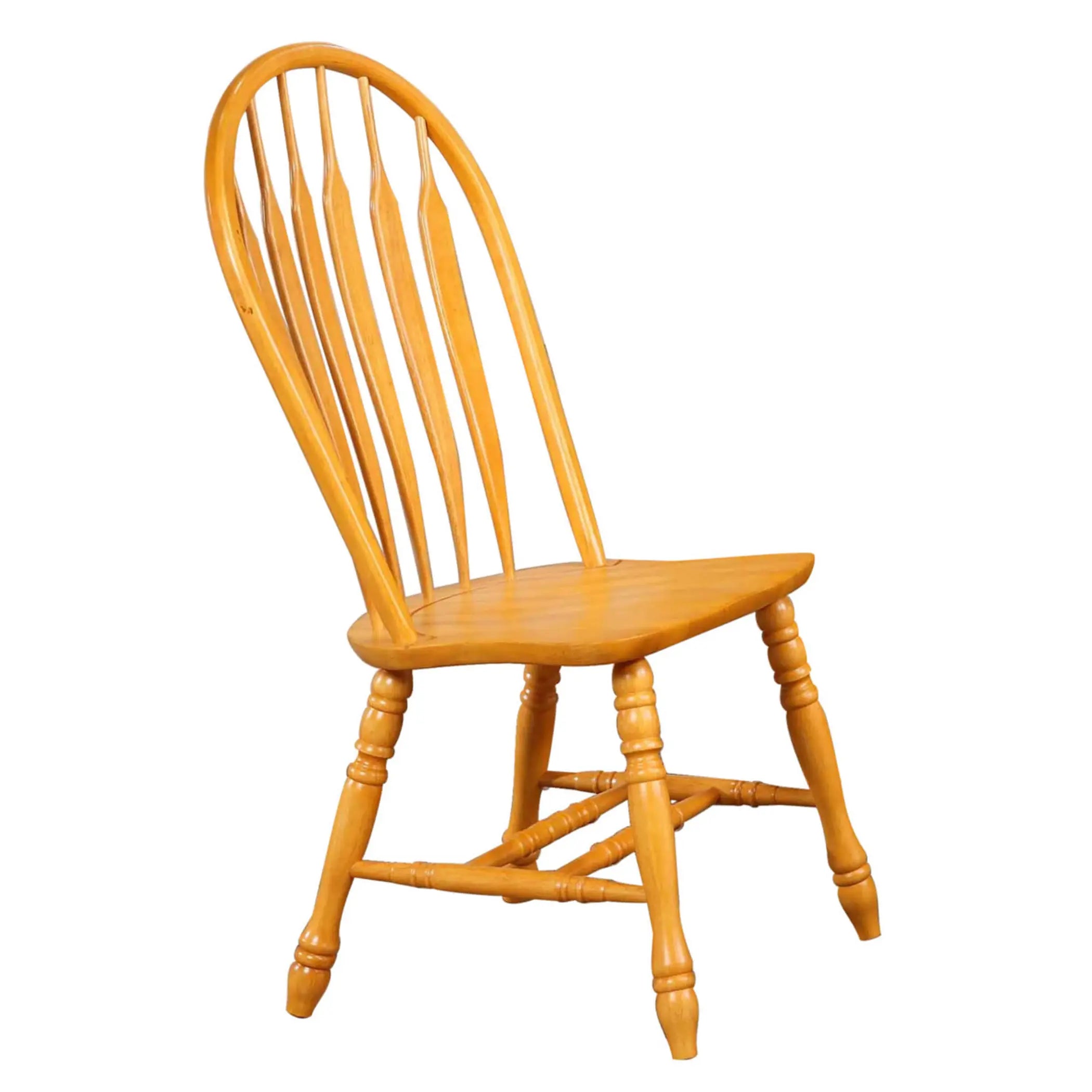 Sunset Trading Oak Selections Comfort Back Windsor Dining Side Chair | Light Oak Solid Wood | Set of 2 Fully Assembled Sidechairs Sunset Trading