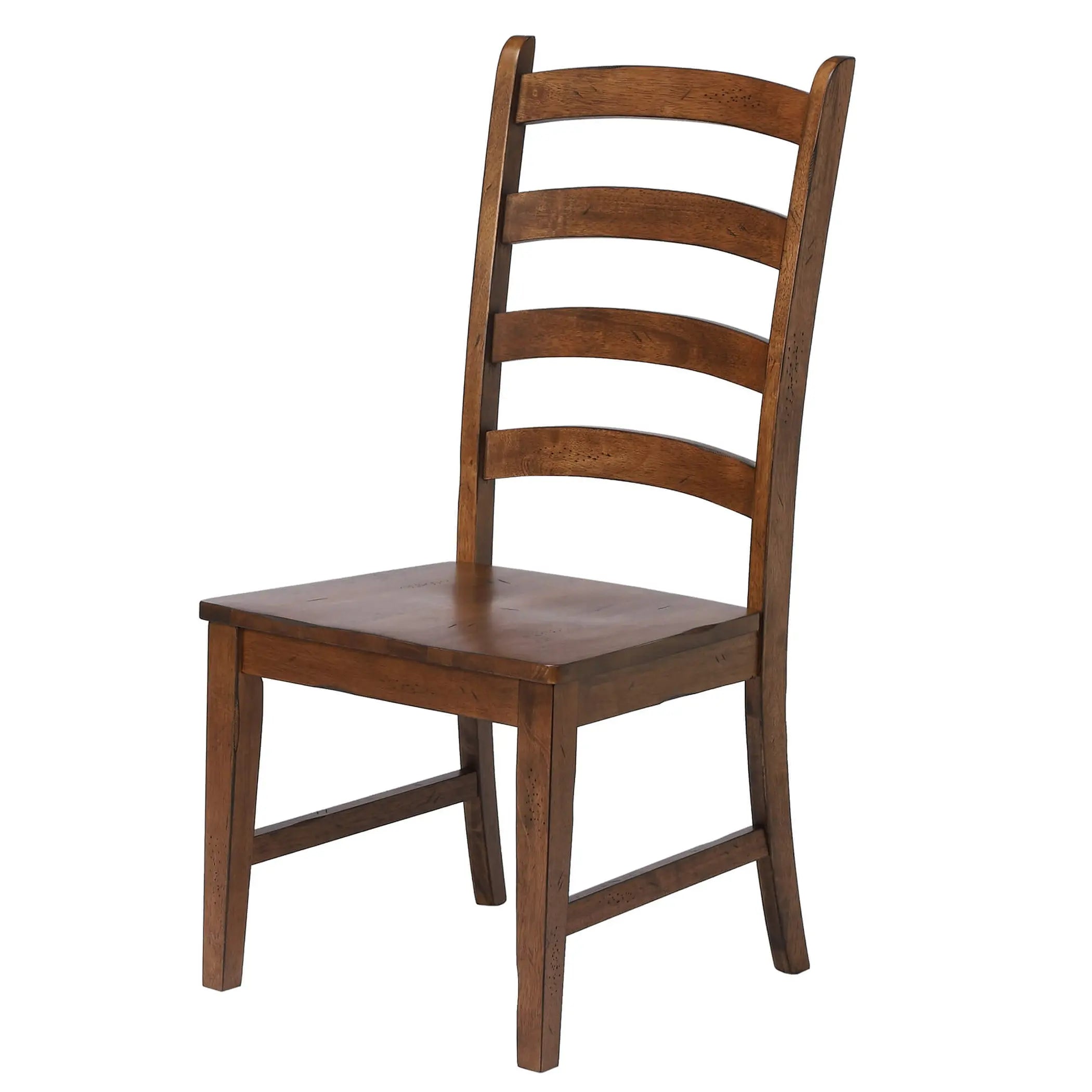 Sunset Trading Simply Brook Ladder Back Dining Chair | Set of 2 | Amish Brown Solid Wood Sunset Trading