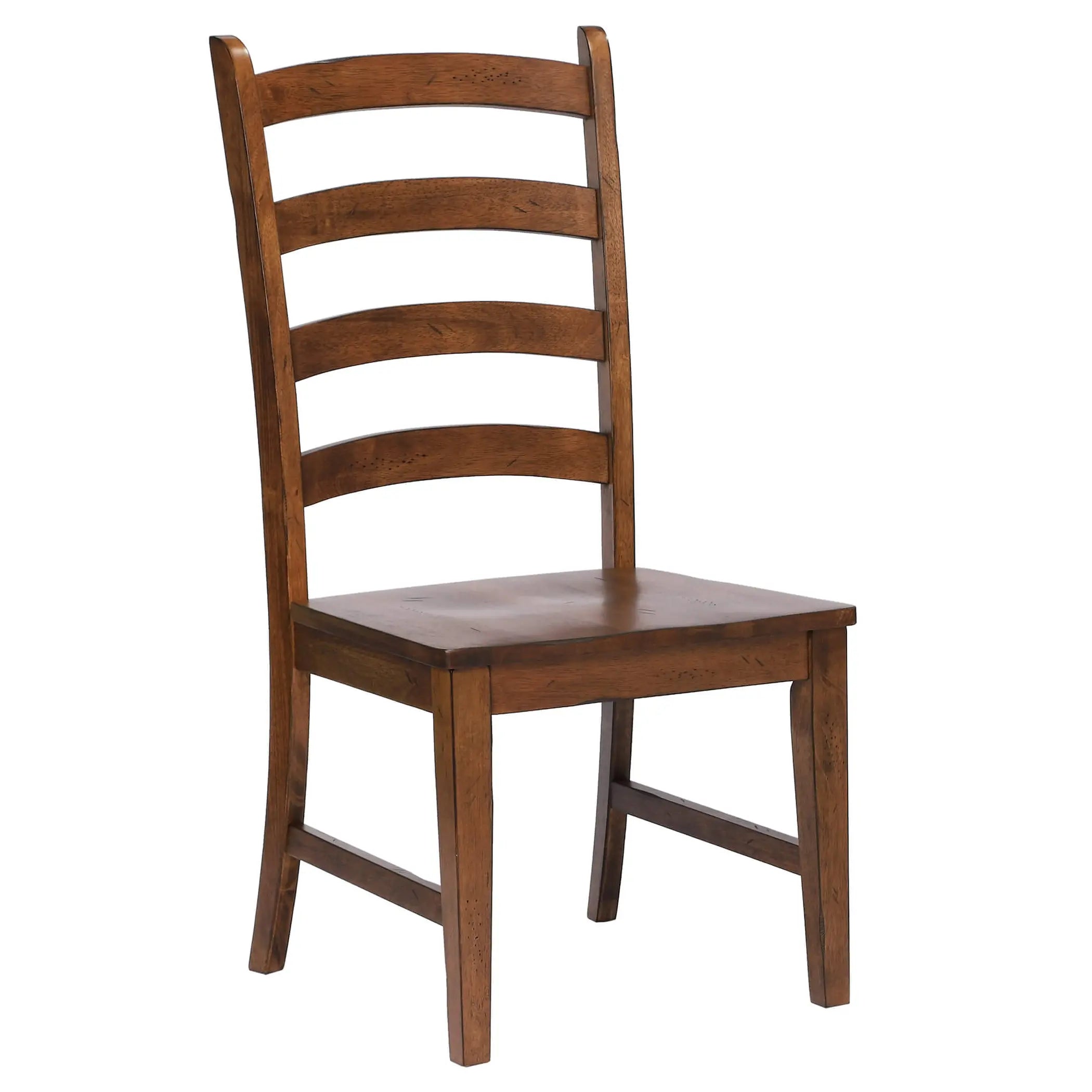 Sunset Trading Simply Brook Ladder Back Dining Chair | Set of 2 | Amish Brown Solid Wood Sunset Trading